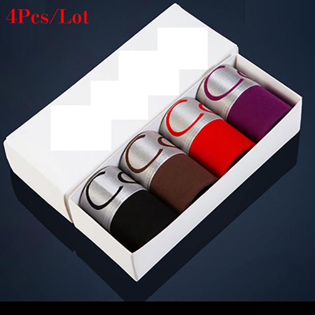 Multi Pack Underwear - 4 قطعة/الوحدة رجل الملابس الداخلية الملاكمين